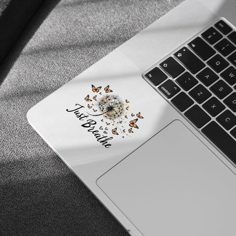 3 Pcs Just Breathe Sticker, Meditation Sticker, Mindfulness Sticker, Mindfulness in Every Breath Sticker for Laptop Water Bottle Phone Car Window Helmet Vinyl Stickers 3 Inches