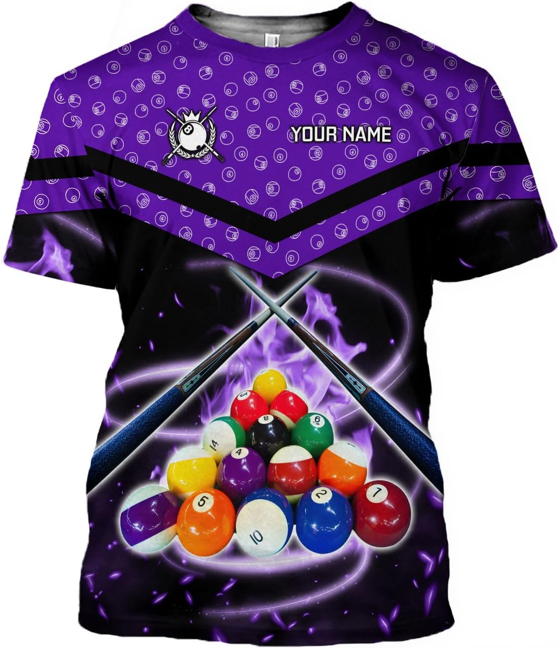 Ligthuy Personalized Name Billiard Shirts 3D, Billiards Shirt 8 Ball Billiard Shirt Custom Men's Pool Men Women\u2026
