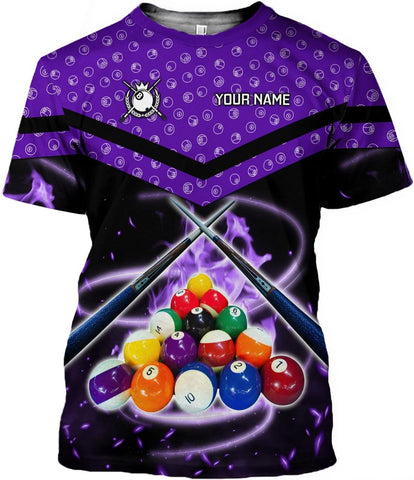 Ligthuy Personalized Name Billiard Shirts 3D, Billiards Shirt 8 Ball Billiard Shirt Custom Men's Pool Men Women\u2026
