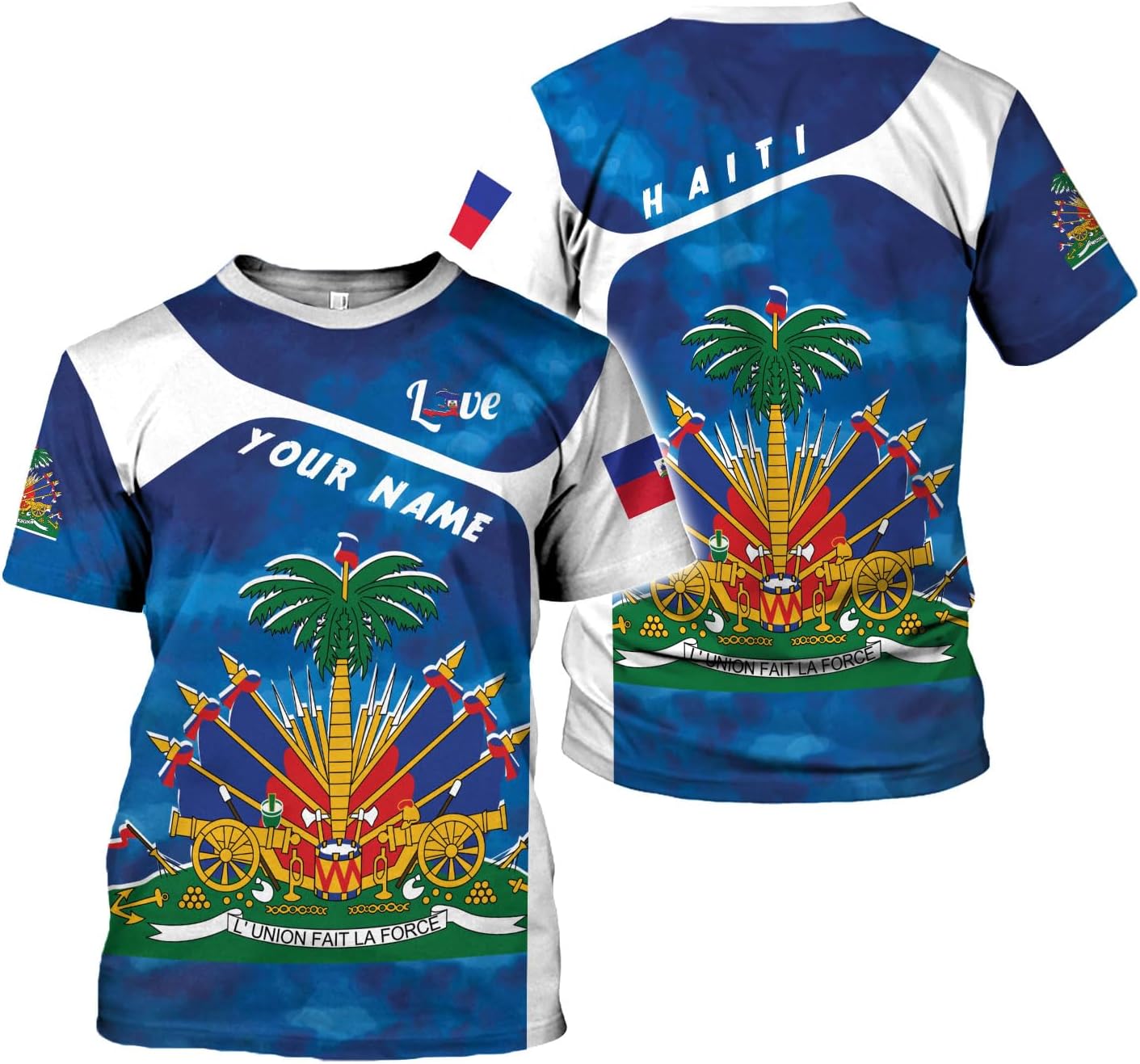 Ligthuy Personalized Haiti Shirt 3D, Haitians Flag Pride Shirt, Haiti Shirts for Men & Women, Haitian Pride Tshirt S-5XL