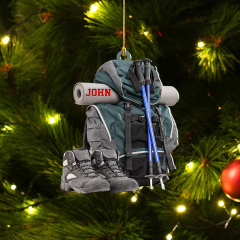 Personalized Hiking Ornaments for Christmas Tree, Hiking Ornament Gift for Hiker Women and Men, Mountain Hiking Ornament Gift for Hiking Lover, Mountain Climber, Through Hiker Ornament (Style 8)