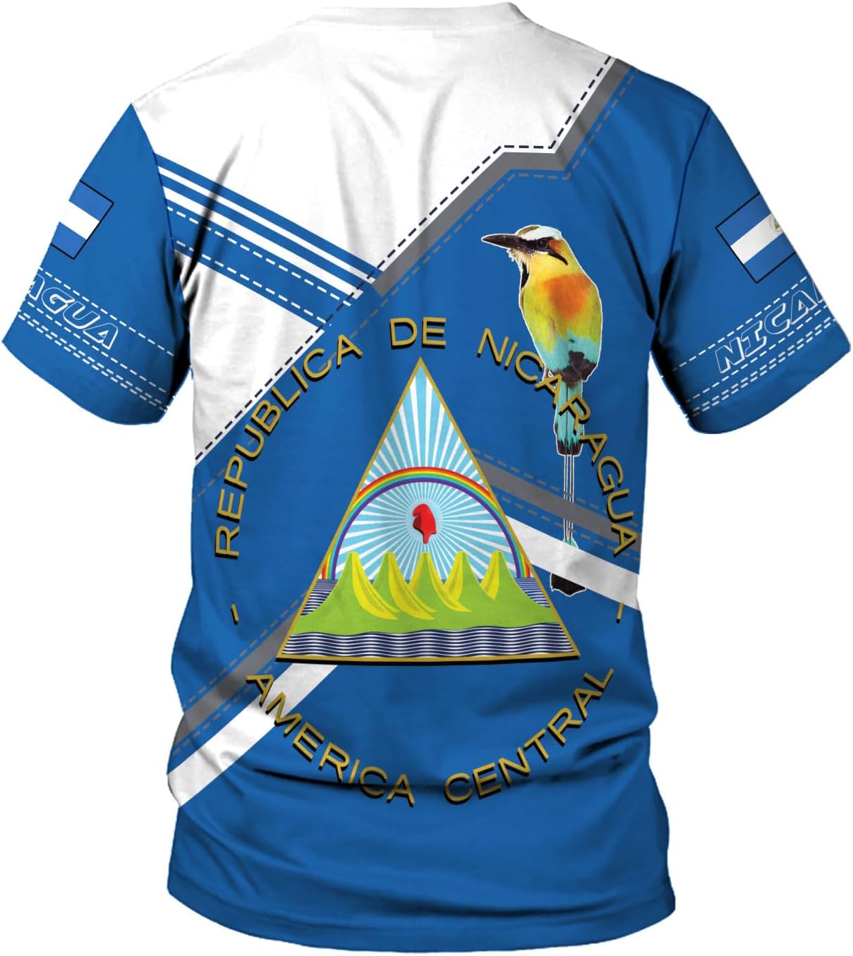 Rivelus Personalized Nicaragua Shirt 3D, Nicaragua Flag Shirts, Nicaraguan Camisas T-Shirt, Unisex Shirts for Men Women