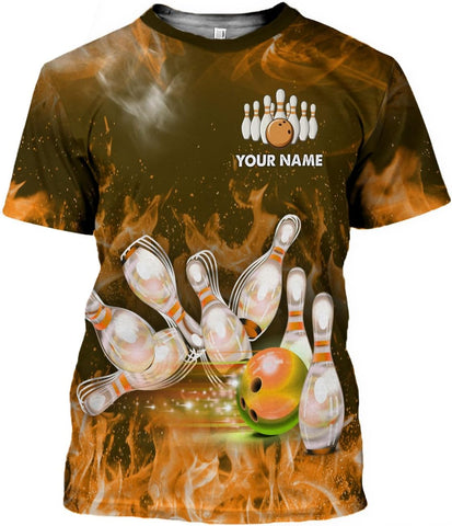Pretyprints Personalized Bowling Shirt - Custom Bowling Gift for Women & Men