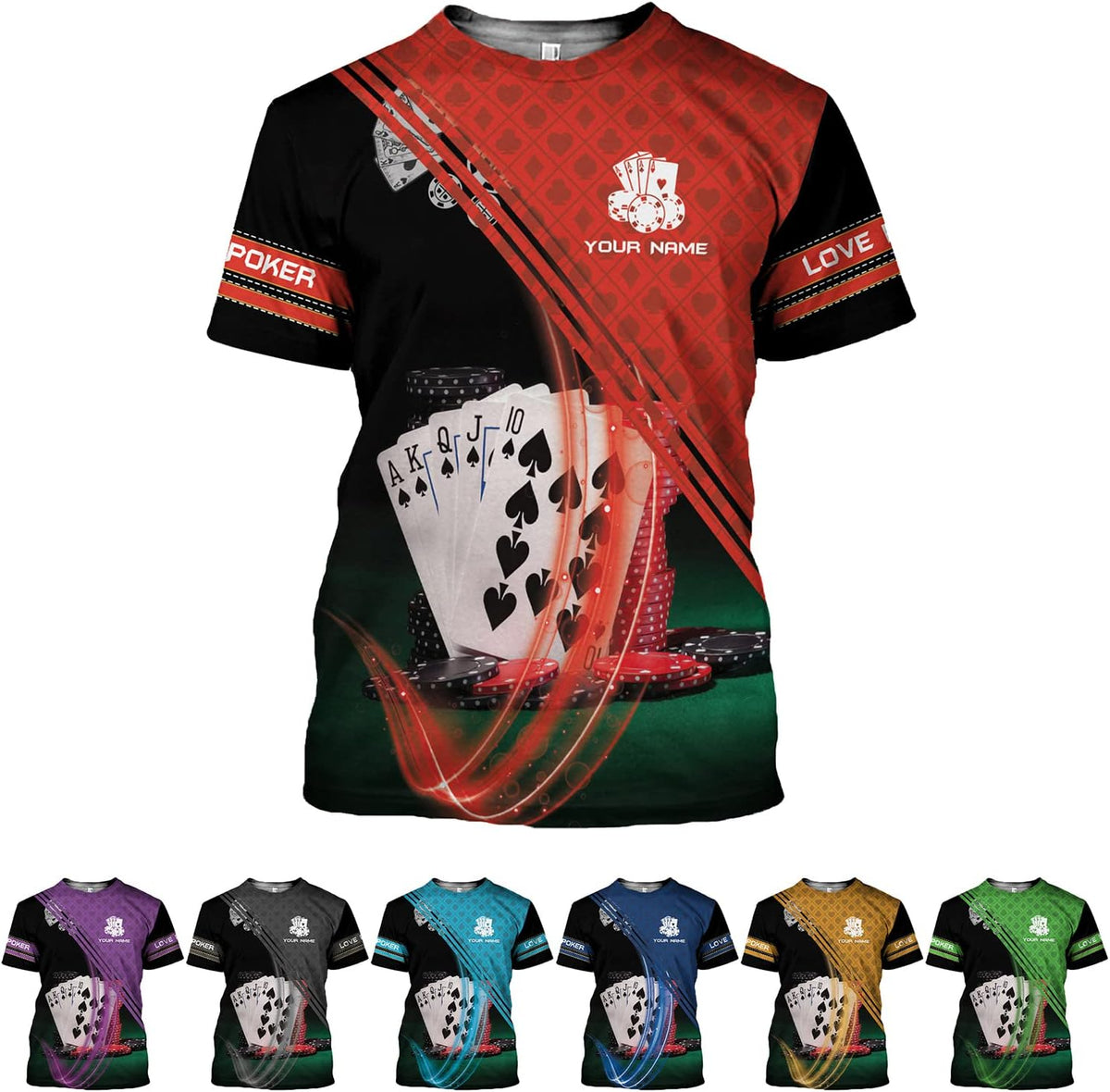 Royal Fight Personalized Poker Shirt 3D Funny Poker Shirt for Men Casino Poker Shirt Gifts Men Women Funny Poker Gift