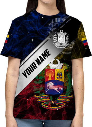 Royal Fight Personalized Coat of Arms Shirt with Venezuela Flag - Pride Shirts for Men & Women