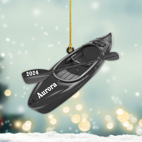 AOVL Personalized Kayak Ornament Lake Kayaking Board Ornament Kayak Gift for Christmas Tree Kayaking Christmas Ornament Kayaking Gifts Ornaments (KY4)