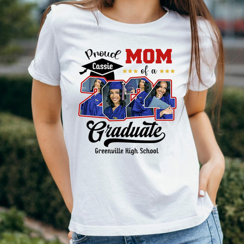 Personalized Graduation 2024 Shirt Proud Family of A Class of 2024 Graduate Class of 2024 Senior Class of 2024 Class of 2024