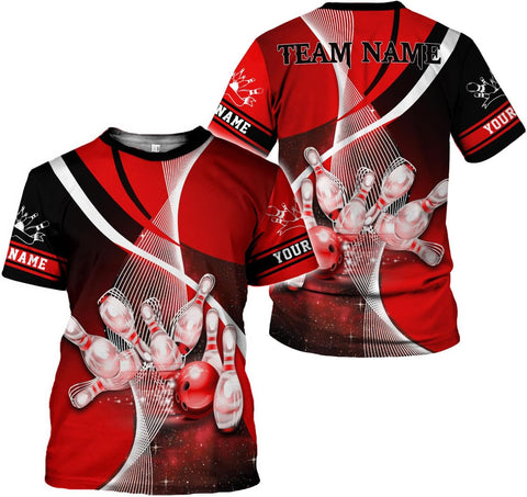 Rivelus Personalized Name Bowling Shirts for Men and Women 3D, Bowling Shirts for Team Bowling, Bowling Shirts Gift