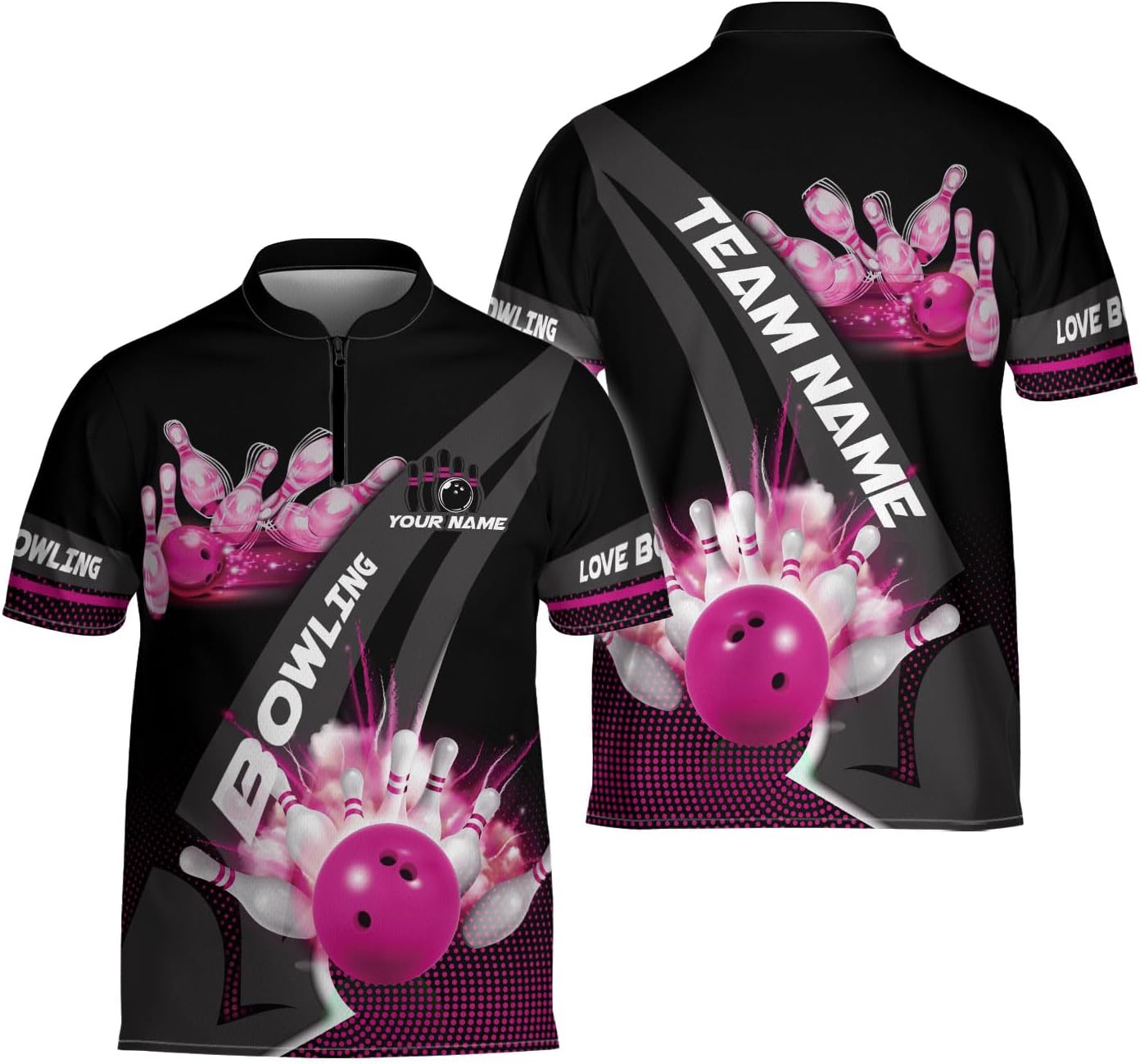 Ligthuy Personalized Bowling Jersey 3D, Bowling Shirts for Team, Bowling Shirt Unisex for Men Women, Bowling Shirts for Men