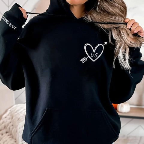 Custom Embroidered Roman Numeral Sweatshirt, Matching Sweatshirts for Couples, Couples Sweatshirt Valentine's Gift (Cotton, SS21)