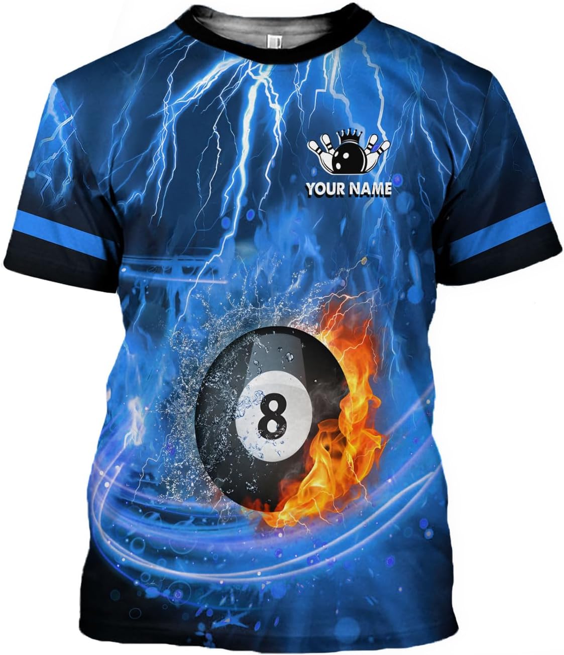 Ligthuy Personalized Name Billiard Shirts 3D, Billiards Shirt 8 Ball Billiard Shirt Custom Men's Pool Men Women\u2026