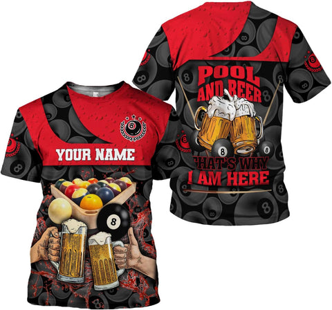 AOVL Personalized Billiard Shirts 3D Billiard Shirt Custom Billiard Flag Shirt Men's Pool Billiards Shirt 8 Ball Men Women