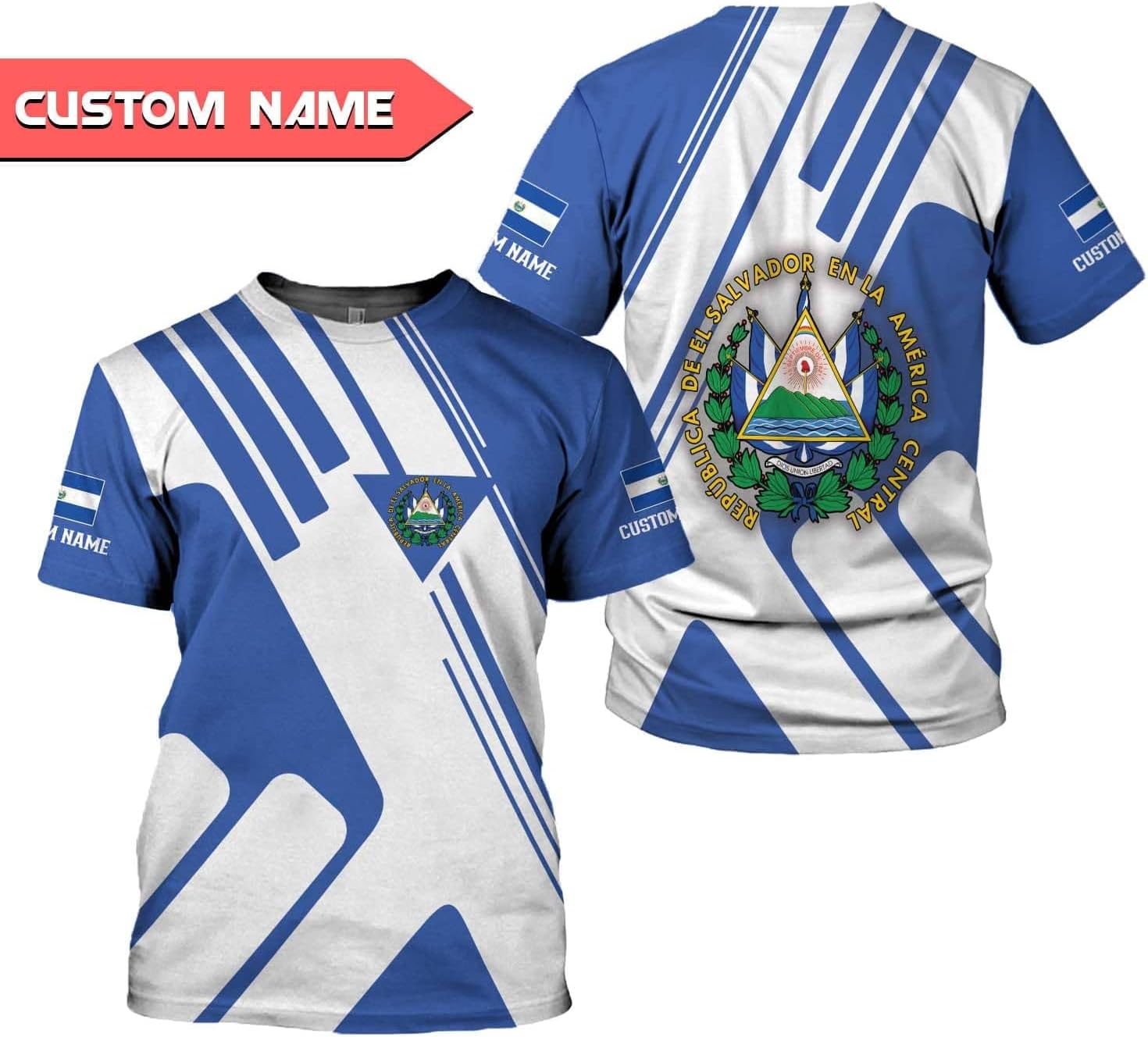 Personalized El Salvador Shirt Custom Camiseta de El Salvador Flag Shirt Men, Women Salvadorans Pride El Salvadoreña Gift