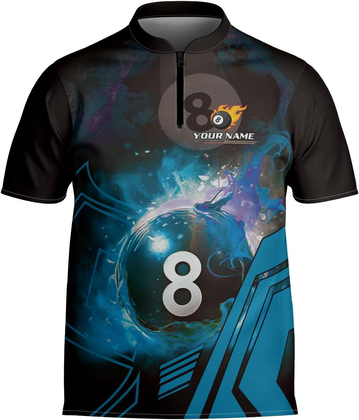 Artparel Personalized Billiard Jersey 3D Billiard Shirts for Men Billiard Bowling Jersey Billiards 9 Ball Pool Shirts for Men