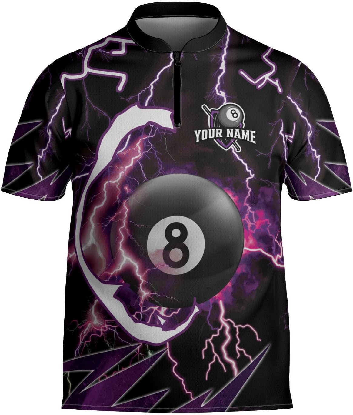 Artparel Personalized Billiard Jersey 3D Billiard Shirts for Men Billiard Bowling Jersey Billiards 9 Ball Pool Shirts for Men