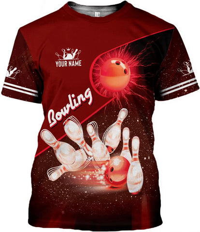 Pretyprints Personalized Bowling Shirt - Custom Bowling Gift for Women & Men