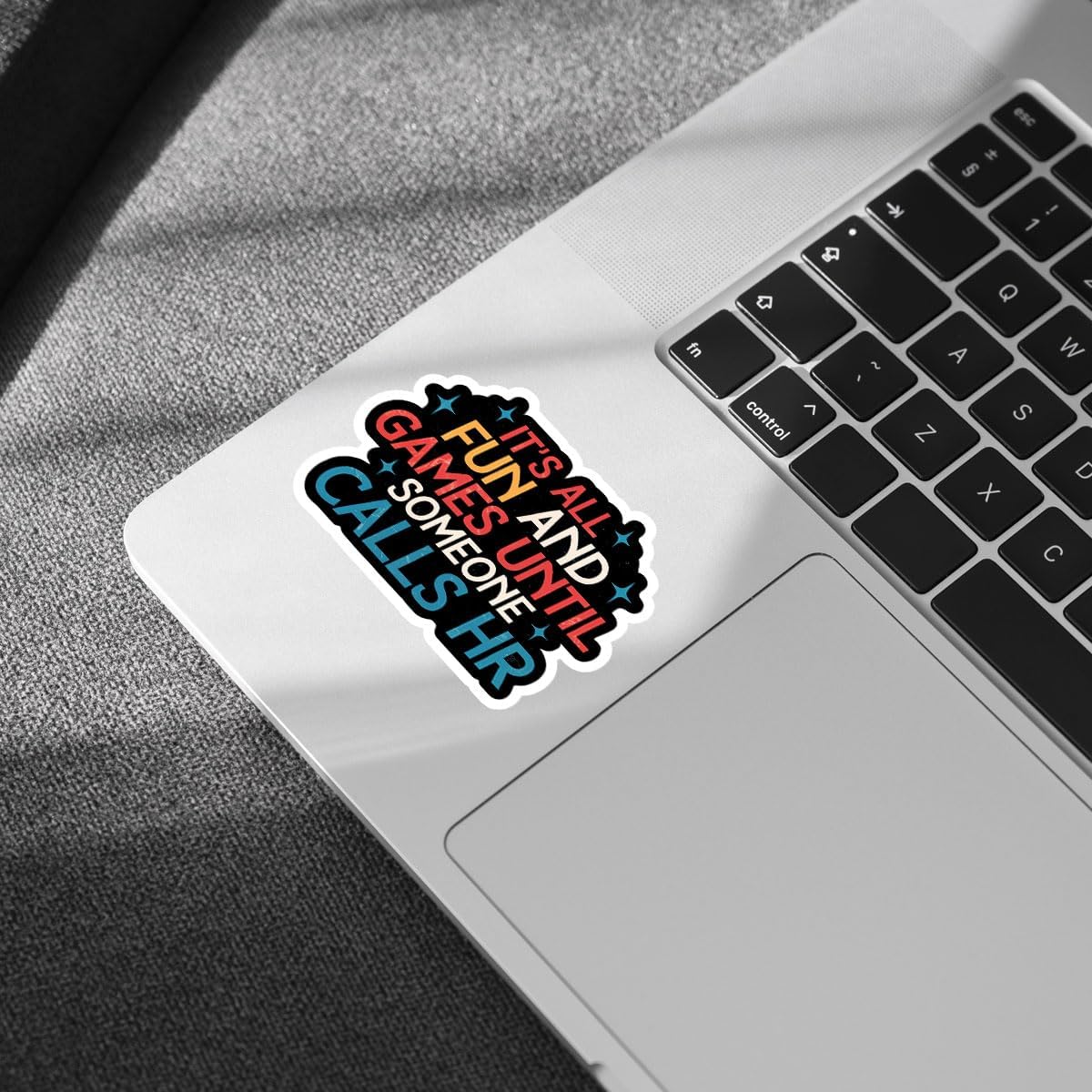 3Pcs It's All Fun and Games Until Someone Call HR Sticker Funny HR Stickers HR Quote Human Resources Gift Someone Call HR Decal for Laptop Water Bottle Toolbox Phone Car Gifts 3"x3"
