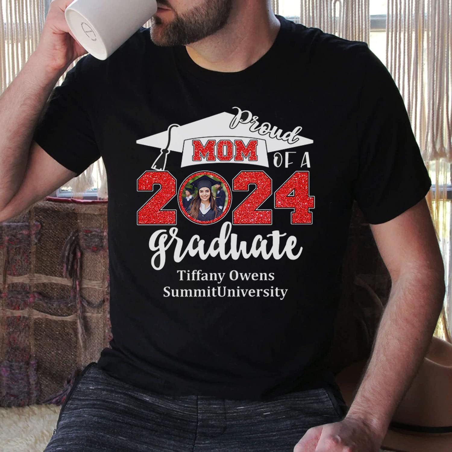 Personalized Graduation 2024 Shirt Proud Family of A Class of 2024 Graduate Class of 2024 Senior Class of 2024 Class of 2024