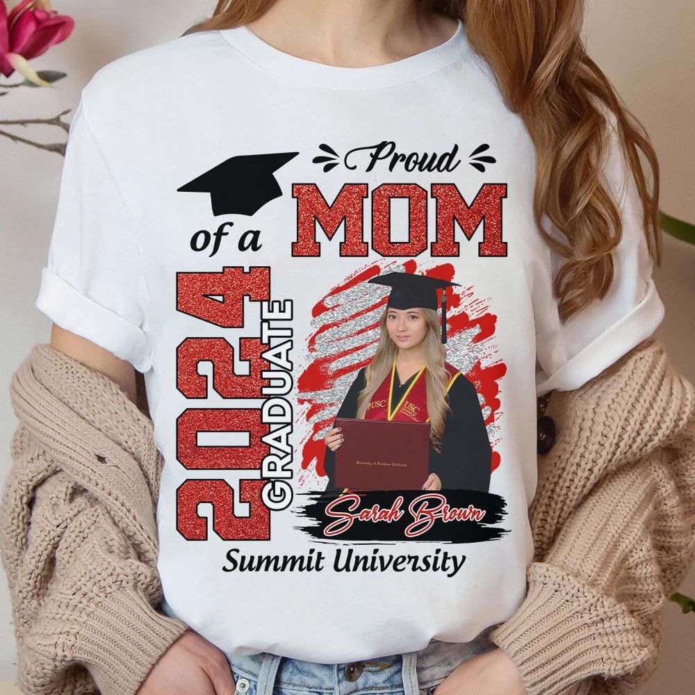 Personalized Graduation 2024 Shirt Proud Family of A Class of 2024 Graduate Class of 2024 Senior Class of 2024 Class of 2024