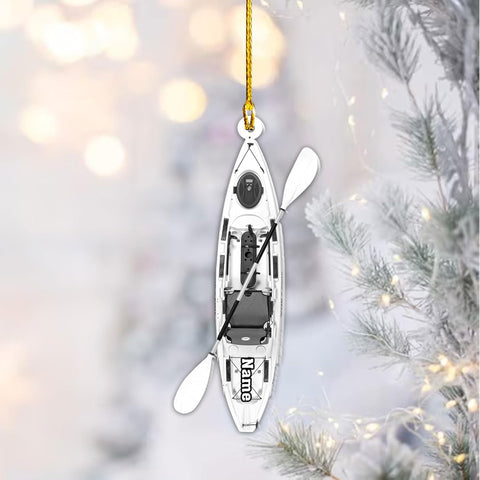 AOVL Personalized Kayak Ornament Lake Kayaking Board Ornament Kayak Gift for Christmas Tree Kayaking Christmas Ornament Kayaking Gifts Ornaments (Kayak 2)
