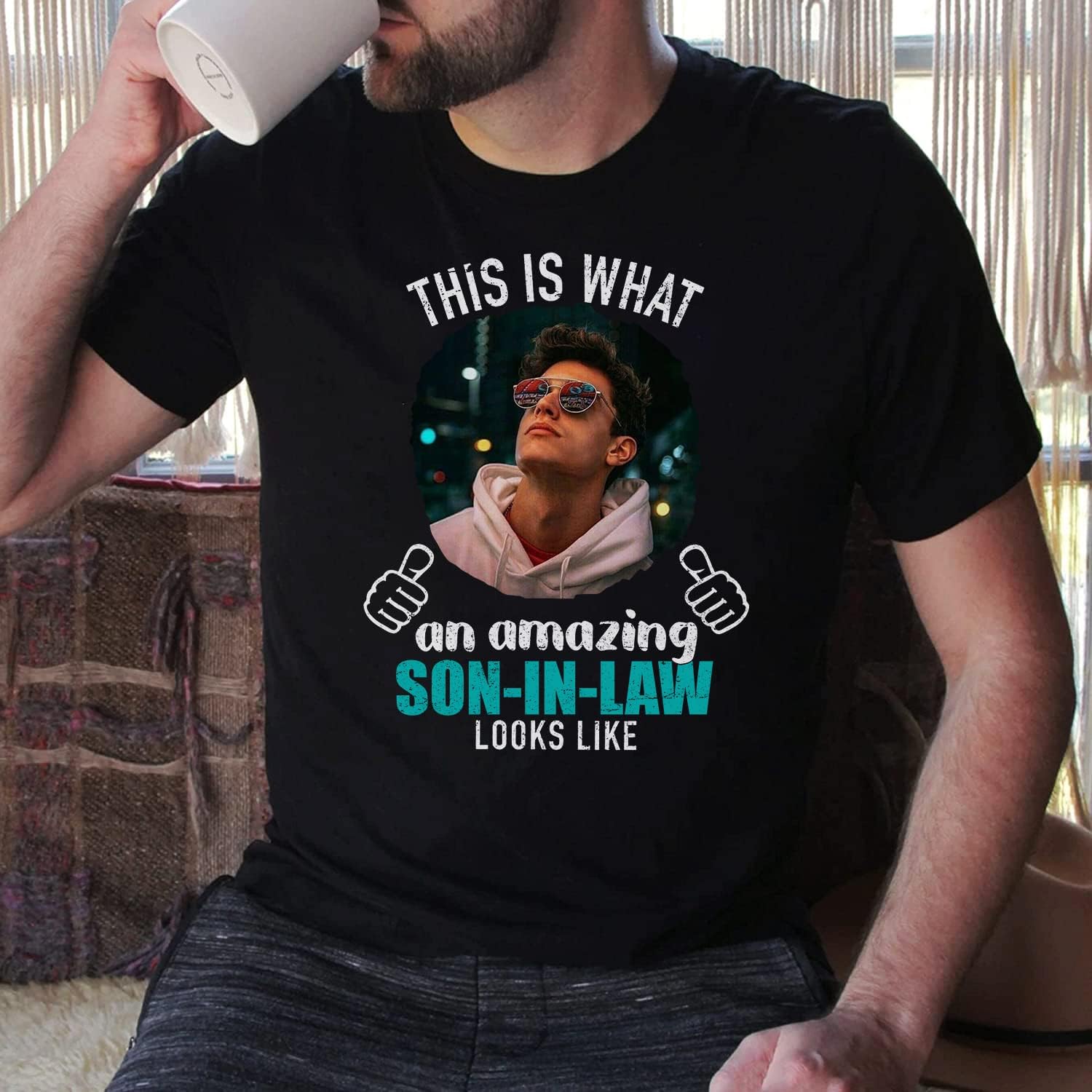 HomeDesign Personalized My Son in Law is My Favorite Child Shirt, Son in Law Tshirt, my favorite child is my son in law Shirt