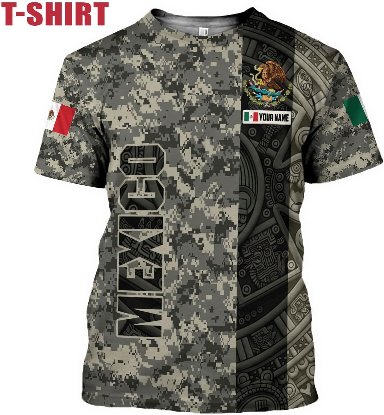 Mostefy Personalized Name Mexican Hoodie 3D, Customized Mexico Hoodies for Men and Women