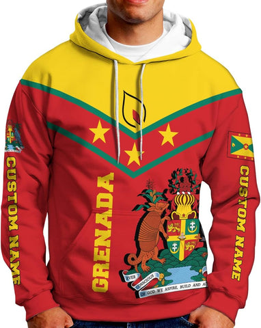 Personalized Name Grenada Shirts for Men, Grenada Shirts for Women, Proud Grenadan Shirts, Grenadian Flag Pride Shirt