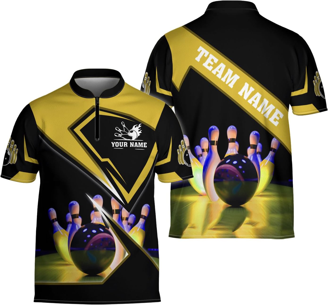 Ligthuy Personalized Bowling Jersey 3D, Bowling Shirts for Team, Bowling Shirt Unisex for Men Women, Bowling Shirts for Men