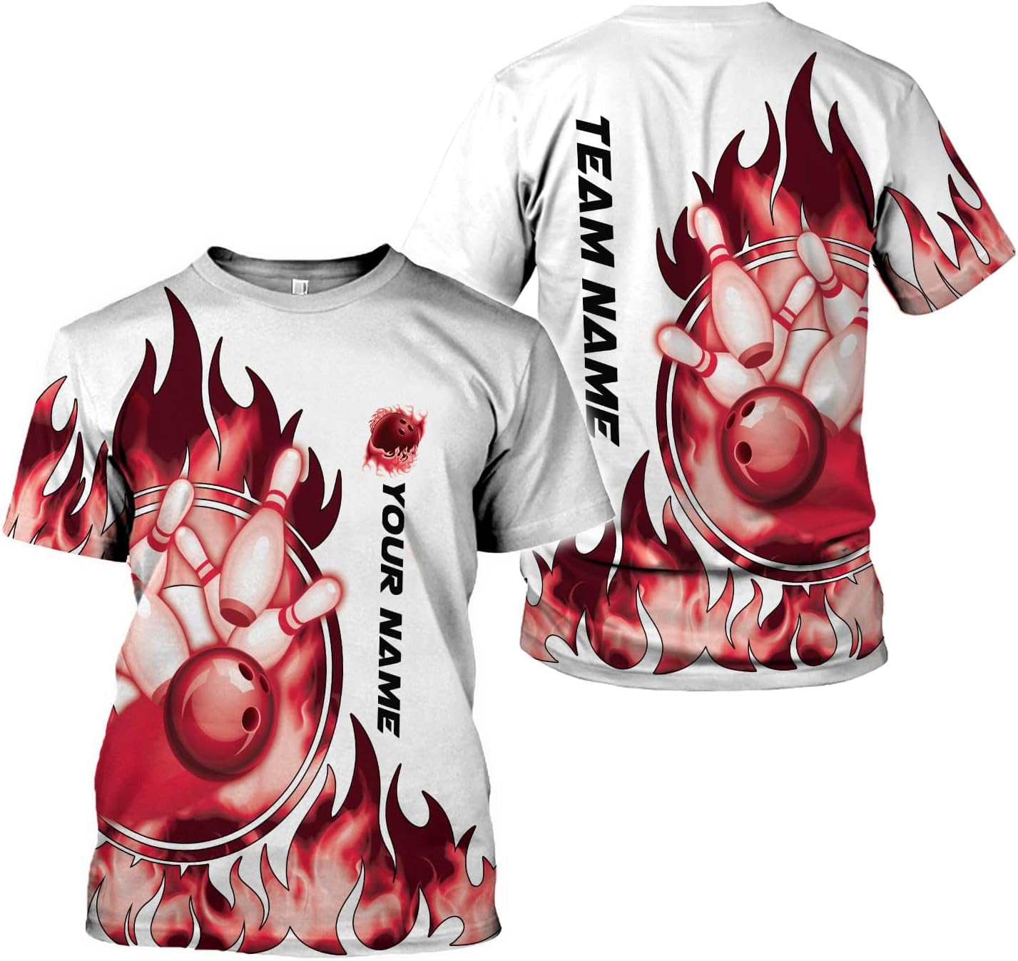 Pretyprints Personalized Bowling Shirt - Custom Bowling Gift for Women & Men