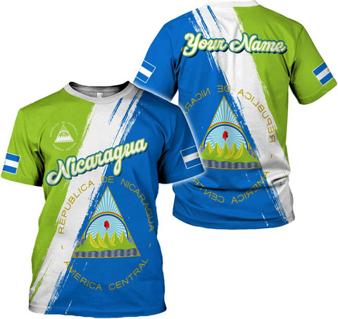 Personalized Nicaragua Shirt Custom Nicaragua Flag Lion Shirt for Men & Women Nicaraguan Camisas T-Shirt, Nicaragua Tshirt