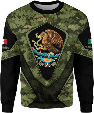 RoyalBro Personalized Mexico Shirt, Camisas de Mexico Customized Mexican Shirts Mexican Flag Mexico 3D Shirt for Men Women