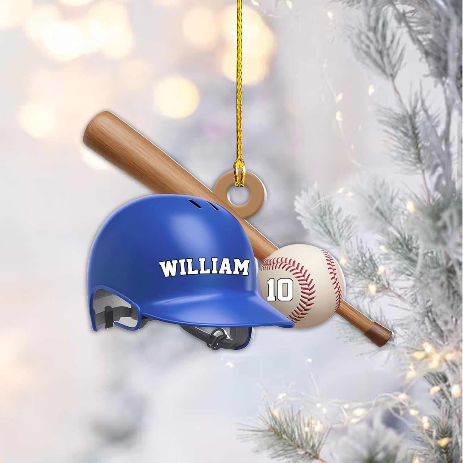 Podagree Baseball Gloves Ornaments, Personalized Baseball Christmas 2023 Ornament, Baseball Xmas Gift, Baseball Team Hanging Ornament, Baseball Lovers Gift, Gift for Him (BSB2)