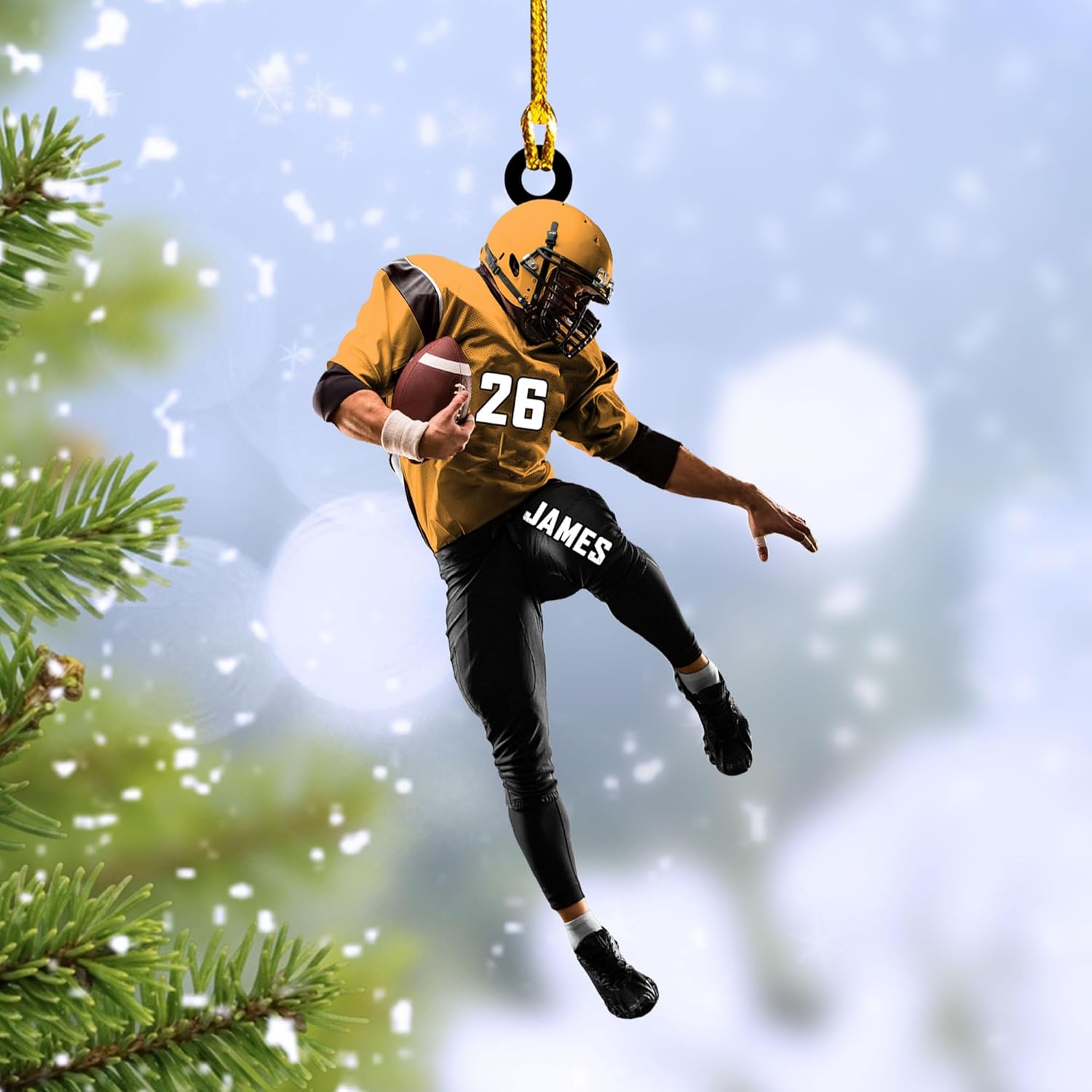 RoyalBro Personalized Football Ornaments 2023, Customized American Football Christmas Ornament, Football Ornament Christmas Tree Hanging Ornament Pine Tree Decorations (Football 10)