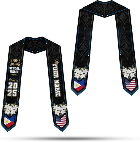 Customize Filipino Graduation Sash, Philippines Graduation Stole, Philippine Graduation Sash 2025