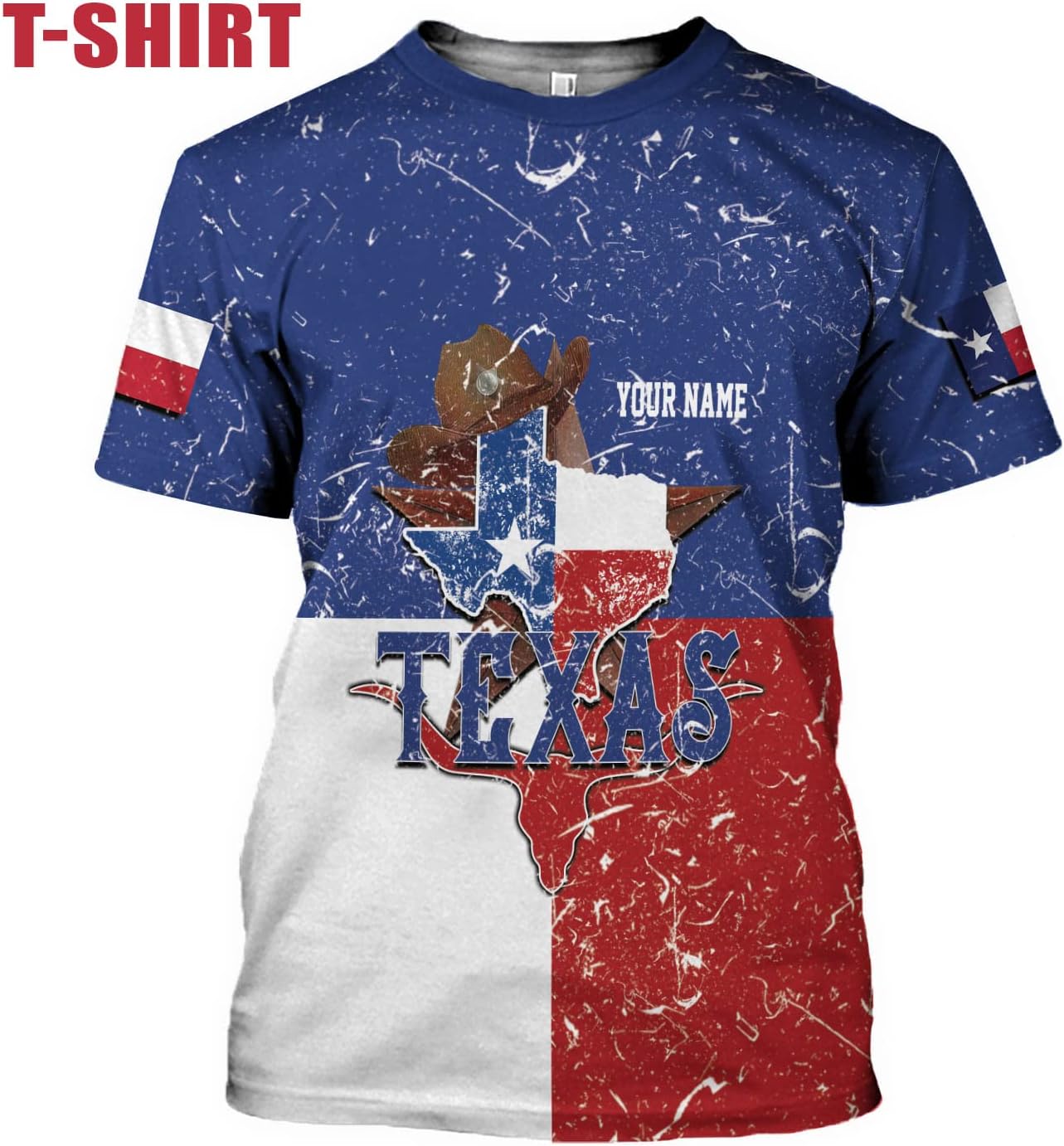 HomeDesign Personalized Name Texas Flag and Map Dont Mess with Texas Shirts 3D Unisex Shirt for Men Women Adult Size S-5XL