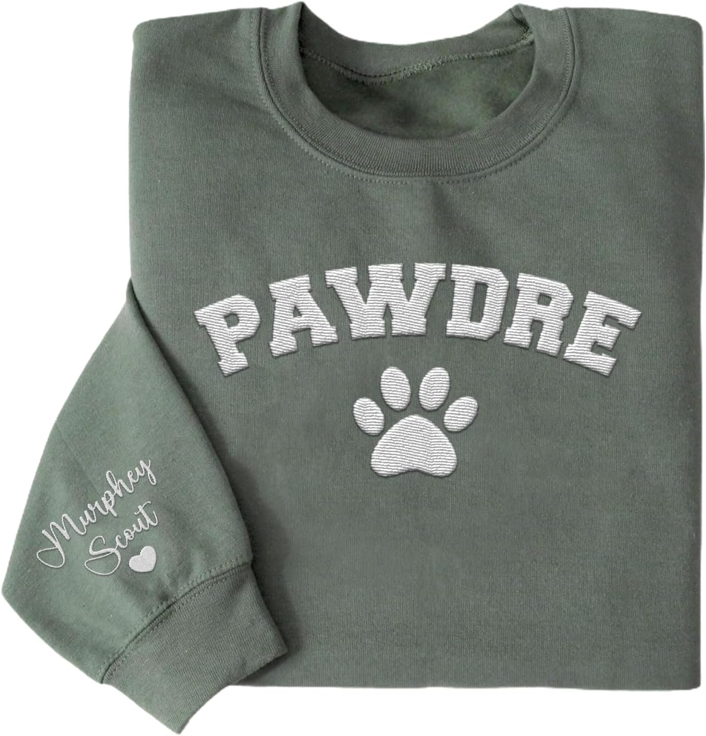 Personalized Embroidered Crewneck Sweatshirt, Custom Dog Dad Shirt, Proud Dog Dad Gift for Men (Cotton + Polyester, SS49)