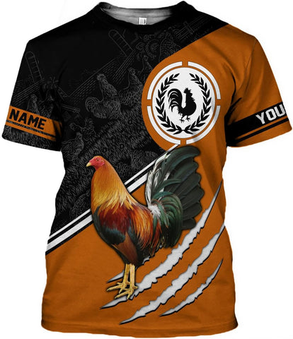 Mostprints Personalized Name Rooster Shirt 3D, Rooster Shirts for Men, Chicken tshirts shirts for women, Funny Chicken shirts