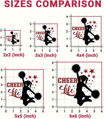 (3Pcs) Cheer Life Cheerleader Decal Vinyl Sticker, Cheerleading Stickers, Cheer Stickers, Cheerleader Decorations, Cheerleader Jump Sticker- Stickers For Laptop Water Bottle Phone Car Window Helmet 3"