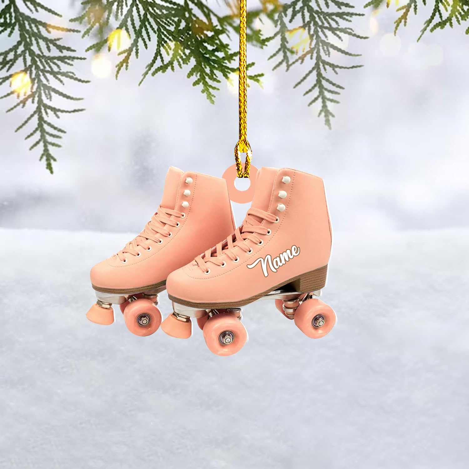 AOVL Custom Roller Skate Ornaments 2024 Roller Skate Christmas Ornament Roller Skate Ornaments for Christmas Tree Roller Skate Ornament Gift for Roller Skate Lovers Roller Skates Christmas (RS4)