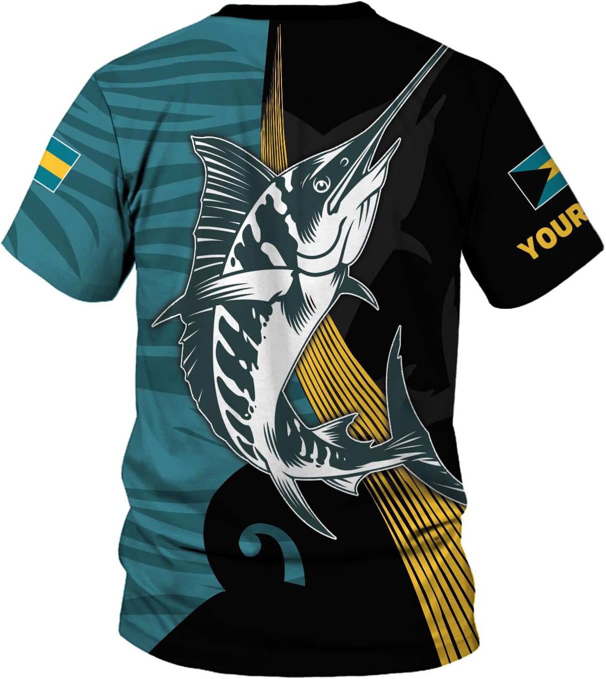 Artparel Personalized Bahamas Shirts 3D Bahamas T-Shirt Bahamas Shirts for Men Bahamas Souvenirs Shirts Bahamas Flag Shirts