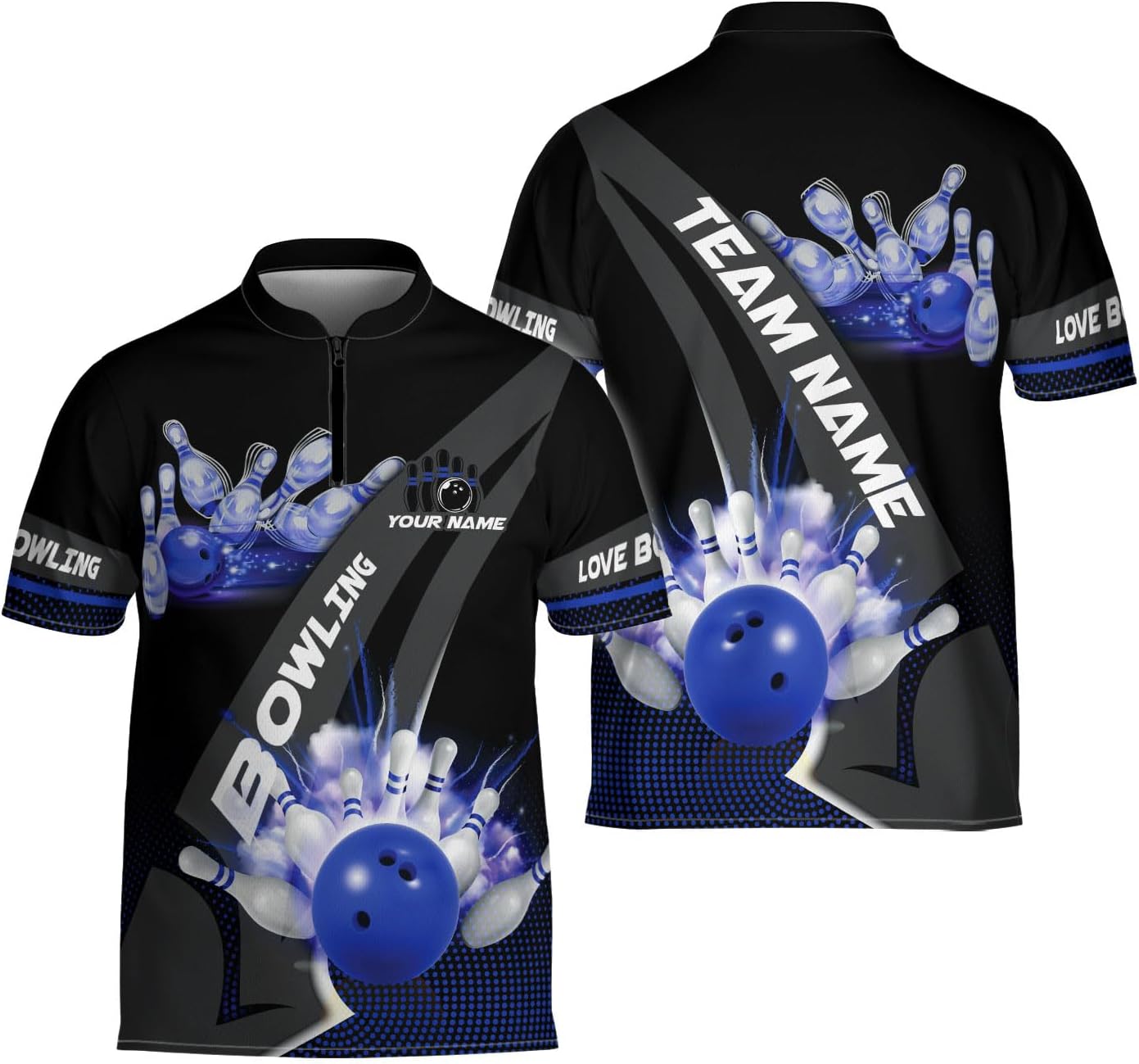 Ligthuy Personalized Bowling Jersey 3D, Bowling Shirts for Team, Bowling Shirt Unisex for Men Women, Bowling Shirts for Men
