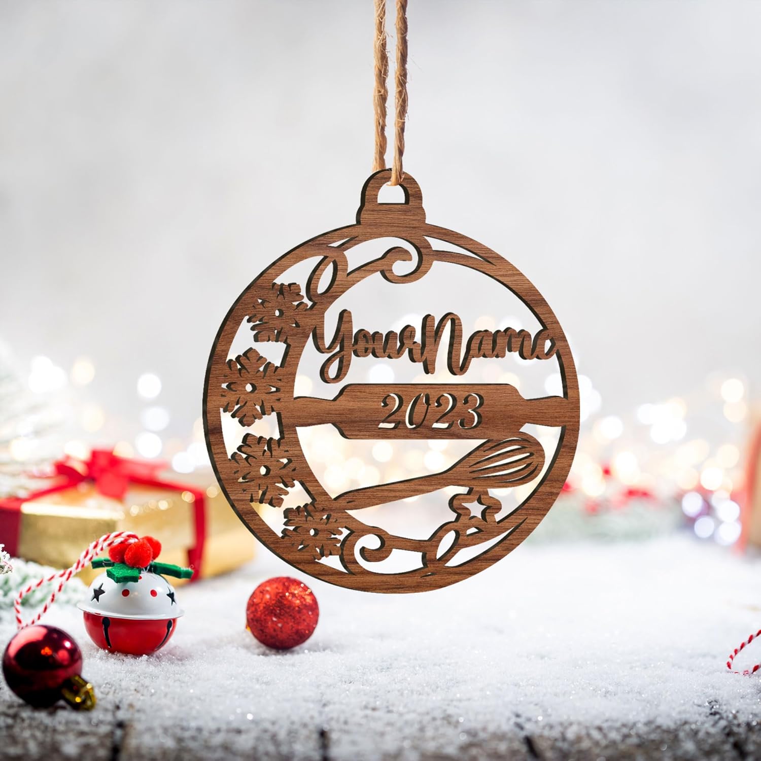 Personalized Baking Mixer Ornament, Baker Ornament for Christmas 2023, Baking Ornaments for Christmas Tree, Chef Christmas Ornament Tree Hanging Ornament Pine Decorations (Baker 16)