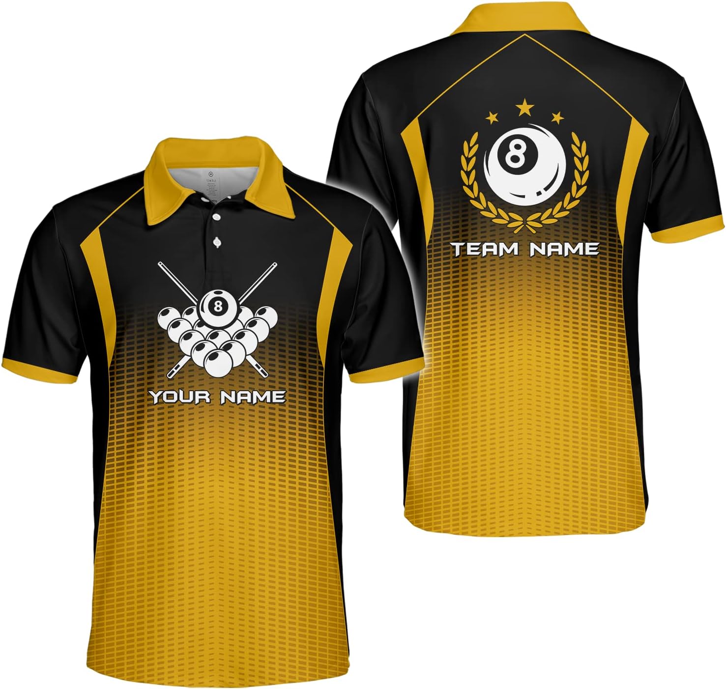 Custom Billiard Polo Shirts for Men Women Personalized Name Team 8 Ball Shirt Billiards Apparel Pool 3D Tshirts Gifts Player