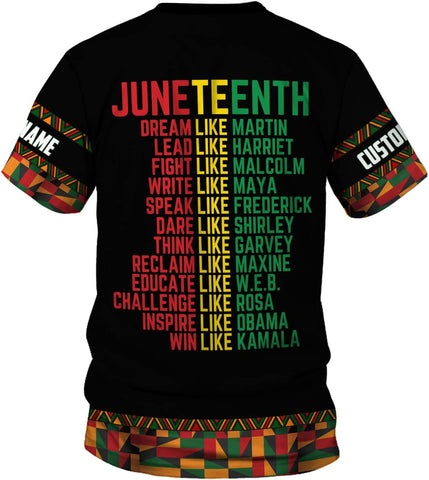 Lighthuy Personalized Juneteenth Shirt 3D, Juneteenth Shirts Women Gift, Customized Name Juneteenth Shirts for Men S-5XL