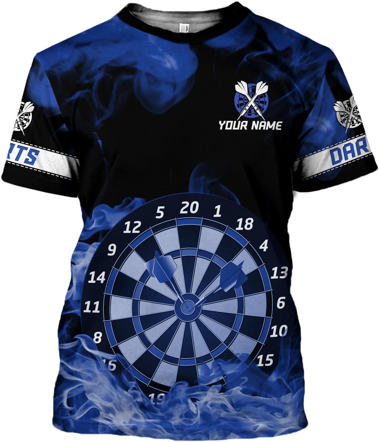 HomeDesign Personalized Dart Shirts, Darts Shirts for Men, Dart Jerseys for Teams, Dartboard Players Shirt Darts Board Gift