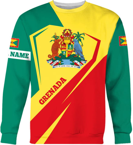 Podagree Personalized Grenada T-Shirt 3D, Proud Grenadan Tshirt, Grenada Flag Grenadian Pride Grenadian Heritage Shirt
