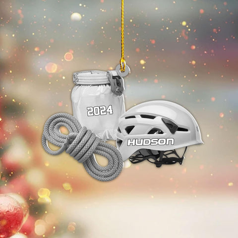 Artparel Personalized Climbing Ornaments Rock Climbing Christmas Ornament Rock Climber Ornaments Climber Lover Mountaineer Ornament Gift for Men Women Gift for Climber (CLB7)