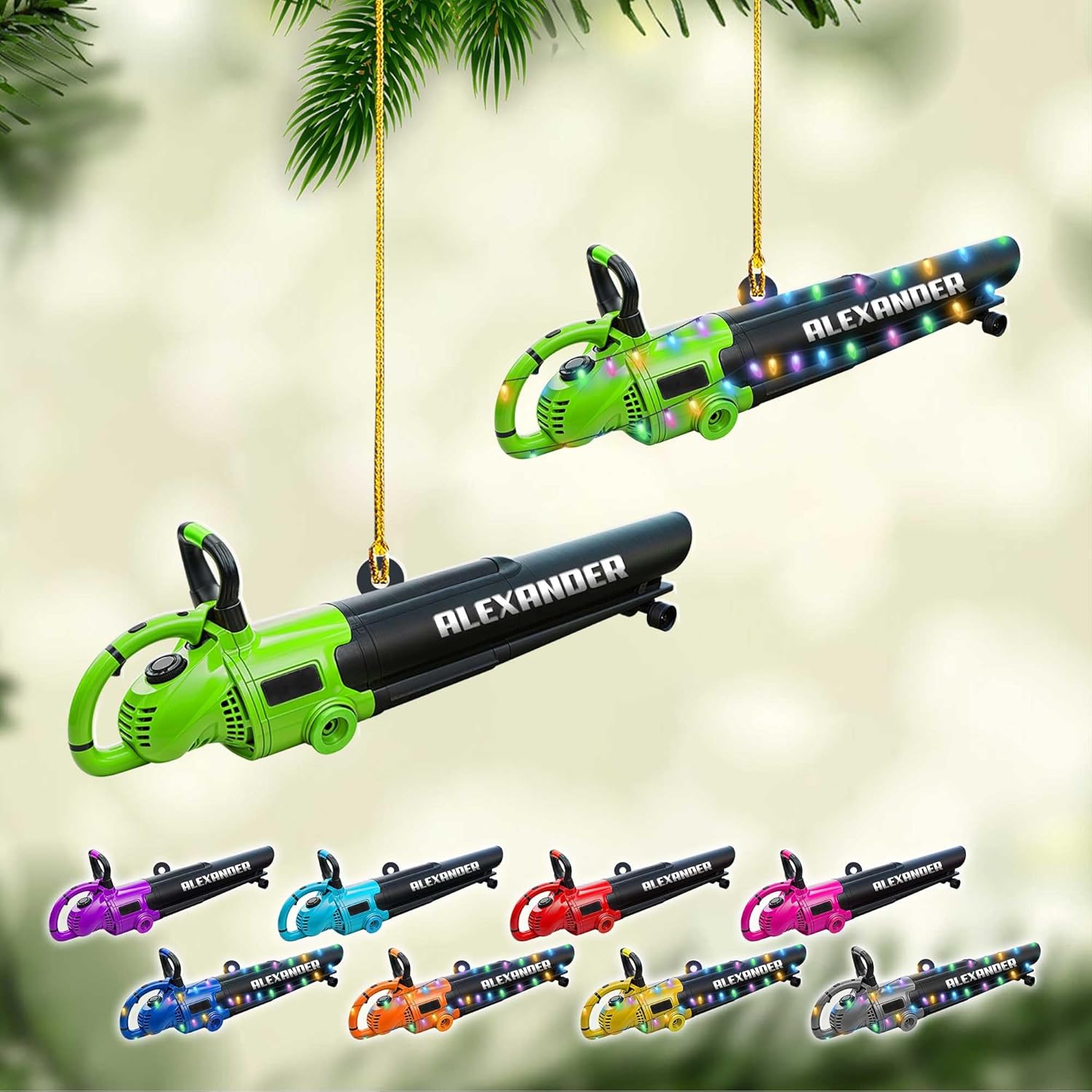 Royal Fight Custom Leaf Blower Christmas Ornament 2024 Leaf Blowers Ornament for Christmas Tree Decor Hanging Leaf Blower Ornament Lover Gift Xmas Leaf Blowers Gift Xmas (OLB11)