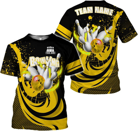 Mostprints Personalized Name Bowling Shirts for Men and Women 3D, Bowling Shirts for Team Bowling, Bowling Shirts Gift