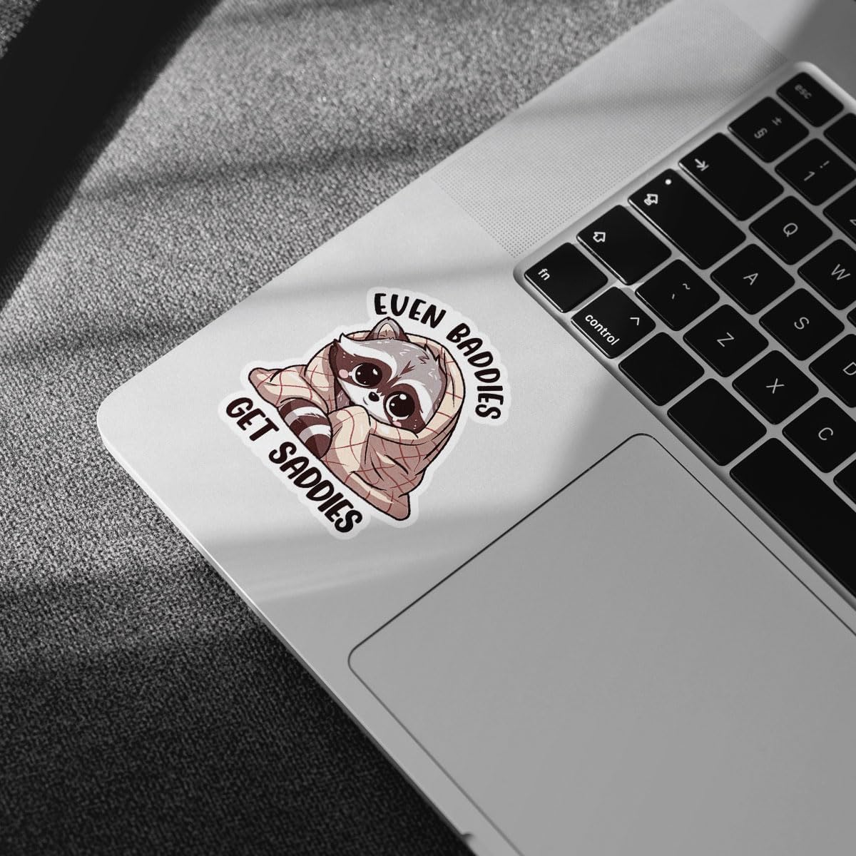 3Pcs Even Baddies Get Saddies Sticker Baddie Funny Mental Health Funny Cute Raccoon Stickers Baddies Get Saddies Anxiety Depression Neurodivergent Decal for Laptop Bottle Phone Car Hard Hat 3"x3"